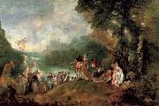 Jean-Antoine Watteau Pilgrimage to the island of cythera oil painting reproduction